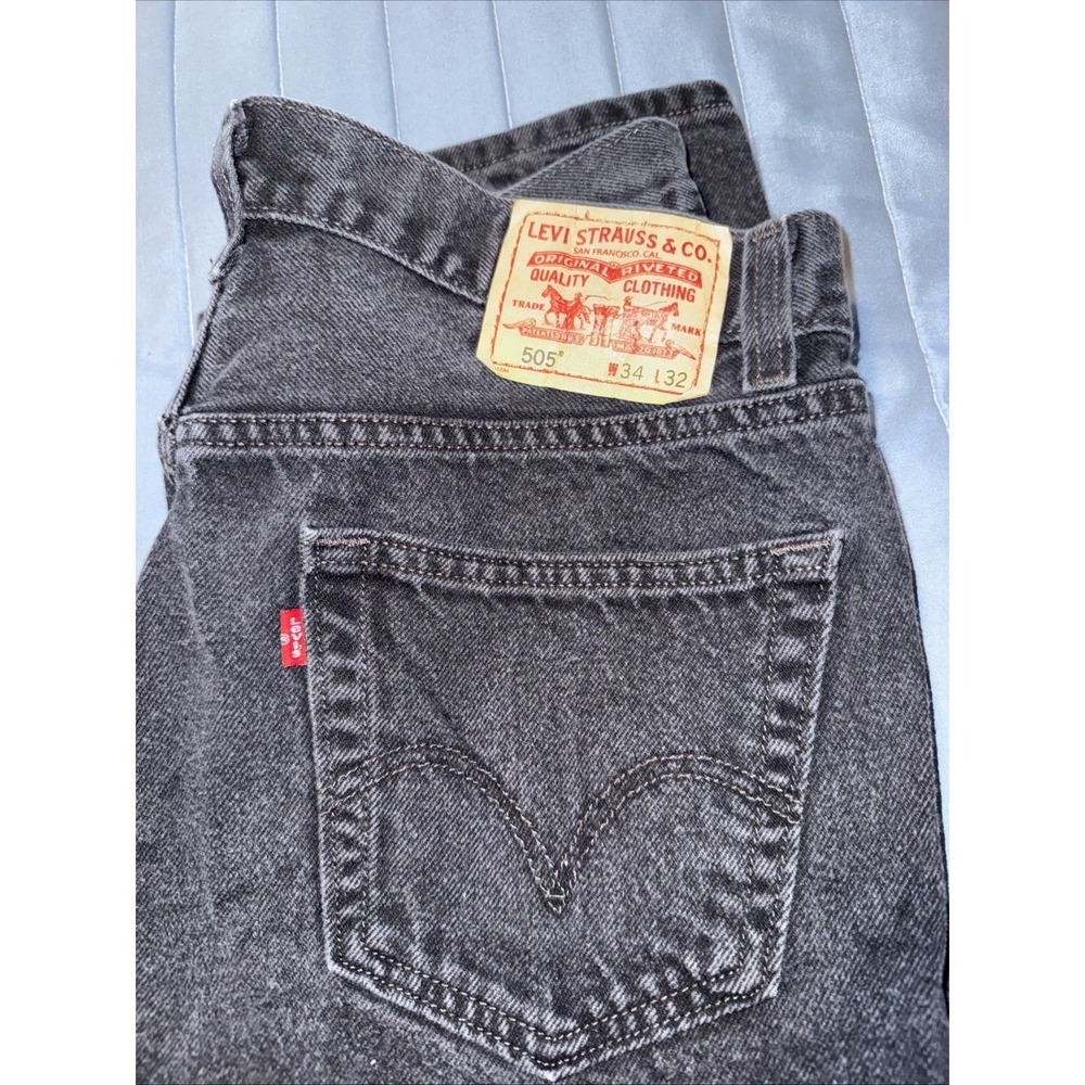 Men's Levi's 505 Y2K Size 34x32Jeans - Black